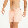 Quiksilver Volley Deluxe pánske plážové šortky na surf pásikavé oranžové
