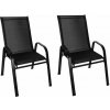 Gardlov 25290 Záhradné stoličky stohovateľné čierne 2 ks, čierna Gardlov 25290 Záhradné stoličky stohovateľné čierne 2 ks, čierna