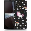 Picasee silikónový čierny obal pre Sony Xperia 10 III - Unicorn hviezdne nebo Picasee silikónový čierny obal pre Sony Xperia 10 III - Unicorn hviezdne nebo