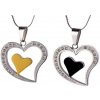 Šperky eshop - Pár oceľových príveskov - srdce pre zamilovaných G21.02 Šperky eshop - Pár oceľových príveskov - srdce pre zamilovaných G21.02