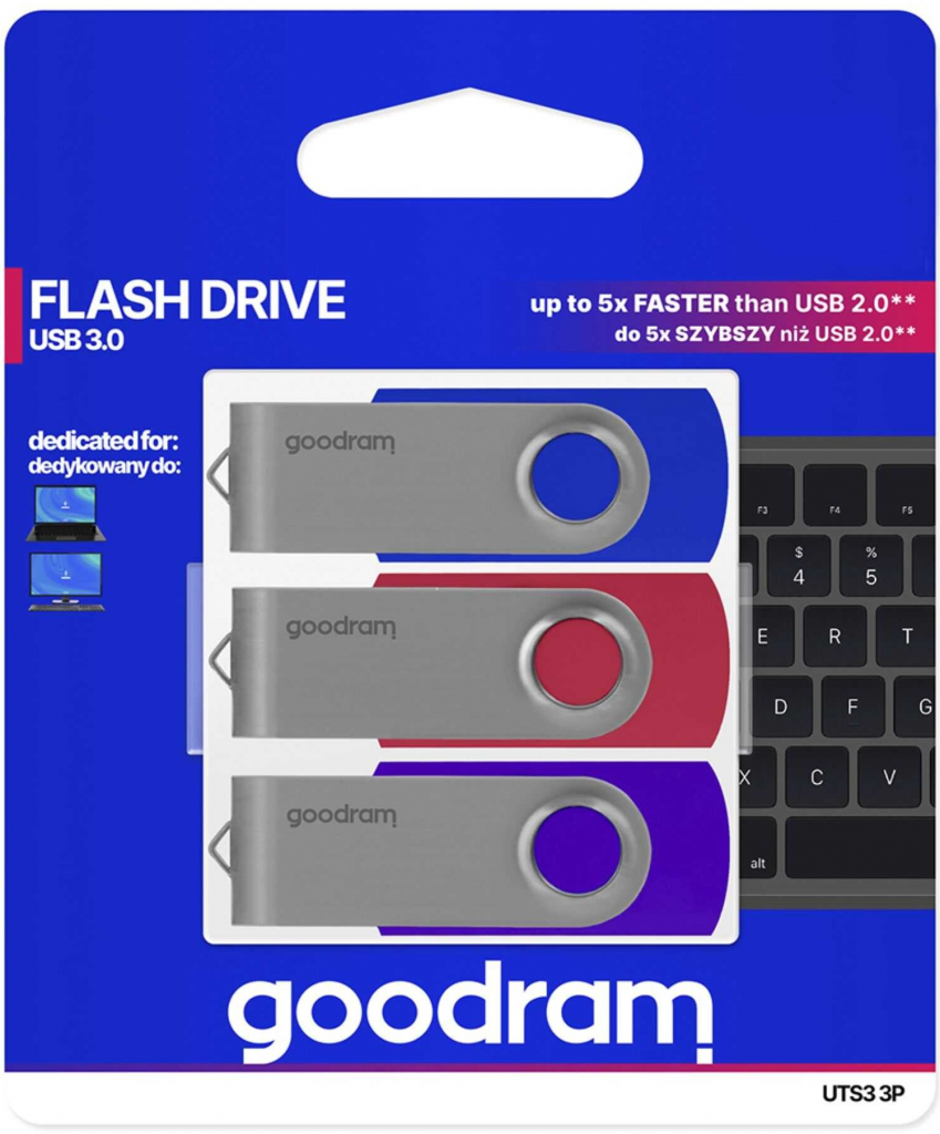 GoodRam UTS3 3-pack, 128GB UTS3-1280MXR11-3P