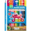 Pastelky JUNIOR Ocean World JUMBO trojhranné - sada 12 ks + strúhadlo Pastelky JUNIOR Ocean World JUMBO trojhranné - sada 12 ks + strúhadlo