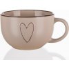 BANQUET Hrnček keramický jumbo HEART béžový 730 ml BANQUET Hrnček keramický jumbo HEART béžový 730 ml