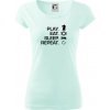 Eat sleep play - šach - Dámske tričko Pure - S ( Frost ) Eat sleep play - šach - Dámske tričko Pure - S ( Frost )