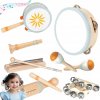 DREVENÉ PERKUSNÉ NÁSTROJE SÚPRAVA PRE DETI 10 NÁSTROJOV DARČEK DREVENÉ PERKUSNÉ NÁSTROJE SÚPRAVA PRE DETI 10 NÁSTROJOV DARČEK