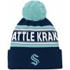 OUTERSTUFF Dětská Zimní Čepice Seattle Kraken Jacquard Cuffed Knit With Pom