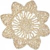 Clayre & Eef Prírodné slamené okrúhle prestieranie Boho v tvare hviezdy Ø 34x1 cm