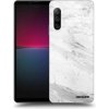 Picasee silikónový čierny obal pre Sony Xperia 10 IV 5G - White marble Picasee silikónový čierny obal pre Sony Xperia 10 IV 5G - White marble
