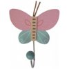 Drevený vešiak s úchytkou - Motýlik