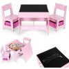 Súprava nábytku EcoToys – Stôl a dve stoličky ružová Súprava nábytku EcoToys – Stôl a dve stoličky ružová