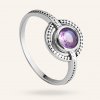 SilveAmo Strieborný prsteň s ametistom Clarity K5A5008