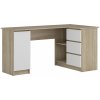 NABBI Alsen rohový pc stolík dub sonoma / biela 31274 155 cm x 84.8 cm x 76.6 cm NABBI Alsen rohový pc stolík dub sonoma / biela 31274 155 cm x 84.8 cm x 76.6 cm