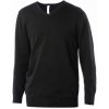 KARIBAN VINTAGE JUMPER K965 / Pánsky sveter do V - black XXXL KARIBAN VINTAGE JUMPER K965 / Pánsky sveter do V - black XXXL