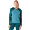 SMARTWOOL W CLASSIC THERMAL MERINO BL 1/2 ZIP HOODIE cascade green heather - S SMARTWOOL W CLASSIC THERMAL MERINO BL 1/2 ZIP HOODIE cascade green heather - S