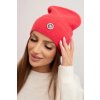 Polski Dámska mäkká čiapka z alpaky s ozdobnou doštičkou Farba: Červená, Veľkosť: UNI Polski Dámska mäkká čiapka z alpaky s ozdobnou doštičkou Farba: Červená, Veľkosť: UNI