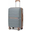 KONO British Traveller kufor sivá/hnedá 36L KONO British Traveller kufor sivá/hnedá 36L