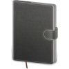 Diár Flip denný B6 12x16,5cm - šedo/šedý 2026 Diár Flip denný B6 12x16,5cm - šedo/šedý 2026