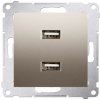 CB Elektro Nabíjačka 2xUSB 5V 2,1A (SS) zlatá mat.metal. SIMON54 (simon) CB Elektro Nabíjačka 2xUSB 5V 2,1A (SS) zlatá mat.metal. SIMON54 (simon)