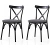 Súprava jedálenských stoličiek Ekol Anthracite and Black, 2 ks Súprava jedálenských stoličiek Ekol Anthracite and Black, 2 ks