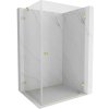 MEXEN/S - Lunar-B sprchovací kút dvere krídlové pravá 100 x 80, transparent, zlato kartáčovaná 832-100-080-55-00-P MEXEN/S - Lunar-B sprchovací kút dvere krídlové pravá 100 x 80, transparent, zlato kartáčovaná 832-100-080-55-00-P