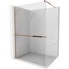 Mexen Kioto, sprchová zástena Walk-in s poličkou a vešiakom 105 x 200 cm, 8mm číre sklo, profil ružové zlato, 800-105-121-60-00 Mexen Kioto, sprchová zástena Walk-in s poličkou a vešiakom 105 x 200 cm, 8mm číre sklo, profil ružové zlato, 800-105-121-60-00