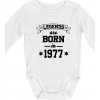 Legends are born in Body dojčenské s dlhým rukávom biele