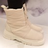 Dámske béžové kožené zimné čižmy Arctic Chic