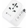 Techly Cestovní adaptér Napájecí zástrčky EU/UK/USA 3x USB nabíječka Techly Cestovní adaptér Napájecí zástrčky EU/UK/USA 3x USB nabíječka