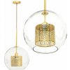 Toolight - závesná sklenená lampa APP555-1CP 25cm, zlatá, OSW-08748 Toolight - závesná sklenená lampa APP555-1CP 25cm, zlatá, OSW-08748