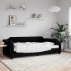 Válenda černá 90 x 200 cm textil Černý 354207 Válenda černá 90 x 200 cm textil Černý 354207