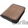 Obal na knihu se zipem XL Hnědá semiš Obal na knihu se zipem XL Hnědá semiš