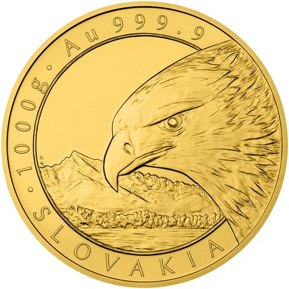 Česká mincovna zlatá minca Orol 2022 stand 1000 g