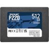 PATRIOT P220/512GB/SSD/2.5''/SATA/3R P220S512G25 PATRIOT P220/512GB/SSD/2.5''/SATA/3R P220S512G25