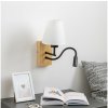 | Brilagi - LED Nástenná lampa NUBILA WOOD 1xE27/25W/230V + LED/3W dub/biela | BG1564+BG1573 | Brilagi - LED Nástenná lampa NUBILA WOOD 1xE27/25W/230V + LED/3W dub/biela | BG1564+BG1573