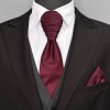 Quentino Vínově červená svatební kravata s proužky REGVC Quentino Vínově červená svatební kravata s proužky REGVC