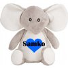 Plyšový sloník s menom chlapca v srdci Plyšový sloník s menom chlapca v srdci