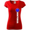 Hviezda života - doktorka - Dámske tričko Pure - XL ( Červená ) Hviezda života - doktorka - Dámske tričko Pure - XL ( Červená )