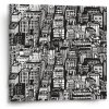 Sablio Obraz Kreslené mrakodrapy - 50x50 cm Sablio Obraz Kreslené mrakodrapy - 50x50 cm
