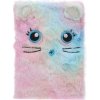 Plyšový zápisník denník A5 Multicolor mačička Plyšový zápisník denník A5 Multicolor mačička