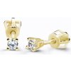 Šrobovacie náušnice zo žltého zlata Z60129ž Šrobovacie náušnice zo žltého zlata Z60129ž