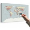 Obraz na korku farebná mapa sveta Obraz na korku farebná mapa sveta