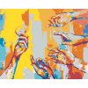 ZUTY Maľovanie podľa čísel ABSTRAKTNÉ DLANE Rámovanie bez rámu a bez vypnutia plátna Rozmer 80 x 100 cm