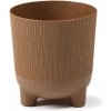 HowHomely Kvetináč plast béžový 18 cm x 18 x 19,5 cm