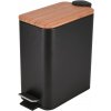 BISK Erga Rado, odpadkový kôš 5l z nerezovej ocele, čierna matná-hnedá, ERG-08423 BISK Erga Rado, odpadkový kôš 5l z nerezovej ocele, čierna matná-hnedá, ERG-08423