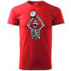 Basketbal kostra - Klasické pánske tričko vyššej gramáže - 3XL ( Červená ) Basketbal kostra - Klasické pánske tričko vyššej gramáže - 3XL ( Červená )