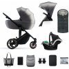 KINDERKRAFT SELECT Kočík kombinovaný 3v1 Prime 2 Shadow Grey, Premium + Fusak Jibot Charcoal Grey KINDERKRAFT SELECT Kočík kombinovaný 3v1 Prime 2 Shadow Grey, Premium + Fusak Jibot Charcoal Grey