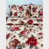 zdravsi-spanok Posteľná obliečka Red Flowers 140x200/70x90 cm zdravsi-spanok Posteľná obliečka Red Flowers 140x200/70x90 cm