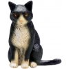 Mojo Mačka čiernobiela sediaca Mojo Mačka čiernobiela sediaca