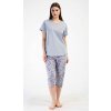 Dámské pyžamo kapri Miana - šedá - 1XL Dámské pyžamo kapri Miana - šedá - 1XL