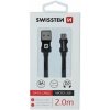 Swissten 71522301 USB - microUSB, 2m, černý Swissten 71522301 USB - microUSB, 2m, černý